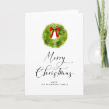 Weihnachts-Wreath Elegante Script Holiday