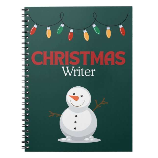 Weihnachts-Writer-Notebook - Snowman Notizblock (Vorderseite)