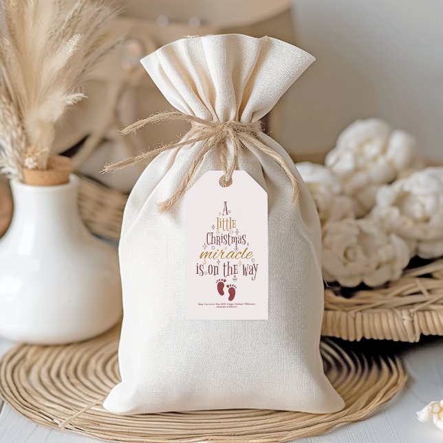 Weihnachts-Wunder-Schwangerschaft Ankündigung Geschenkanhänger (Von Creator hochgeladen)