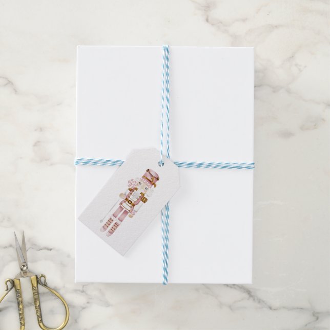 Weihnachts-Wunderland anpassen Nutcracker Geschenkanhänger (Mit Garn)