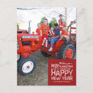 Weihnachts-"Wunsch" Familienfoto-Postkarte Feiertagspostkarte