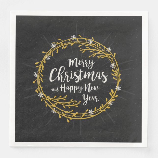 Weihnachts wünscht Papierservietten (Vorderseite)