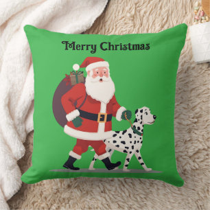 Weihnachts-Wurfkissen mit Santa und Dalmatiner Kissen