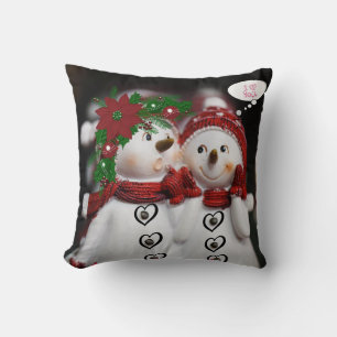 Weihnachts-Wurfkissen Schneemann Kissen