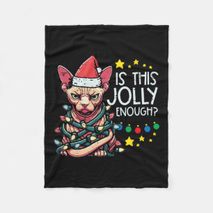 Weihnachts-Wüstenkatze ist dieses Jolly genug Weih Fleecedecke
