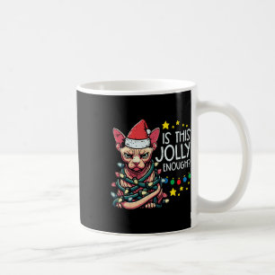 Weihnachts-Wüstenkatze ist dieses Jolly genug Weih Kaffeetasse