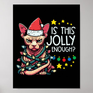 Weihnachts-Wüstenkatze ist dieses Jolly genug Weih Poster