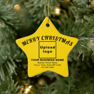 Weihnachts-Yellow Star Keramik Ornament