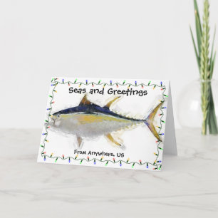 Weihnachts-Yellowfin-Weihnachtskarte Feiertagskarte