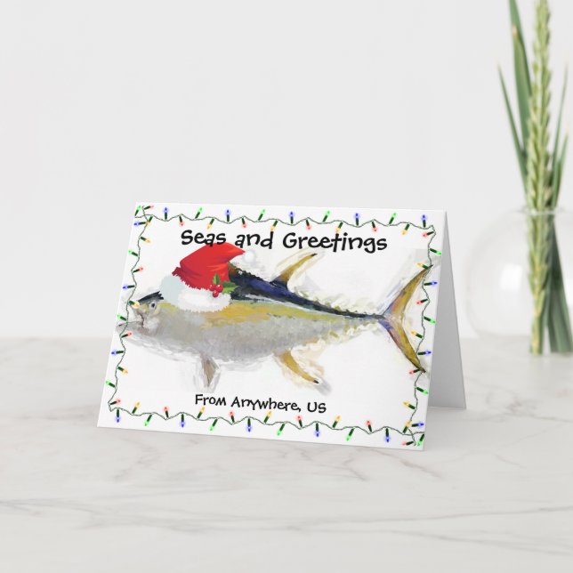 Weihnachts-Yellowfin-Weihnachtskarte Feiertagskarte (Vorderseite)