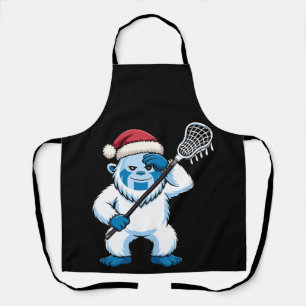 Weihnachts Yeti Lacrosse Weihnachtsmann Hut Sasqua Schürze