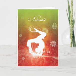 Weihnachts-Yoga Feiertagskarte