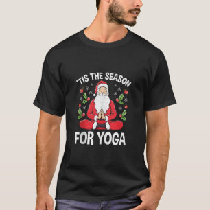 Weihnachts-Yoga-Lehrer Namaste Santa Claus Medi T-Shirt