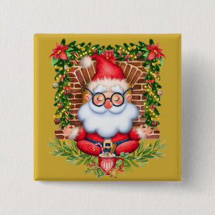 Weihnachts-Yoga-Namaste-Pose Button
