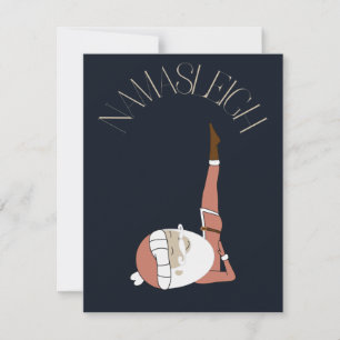 Weihnachts-Yoga-Santa-Namaste-Feiertag-Neujahr Feiertagskarte