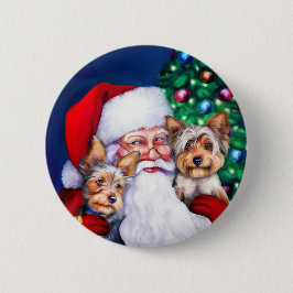 Weihnachts-Yorkies Button