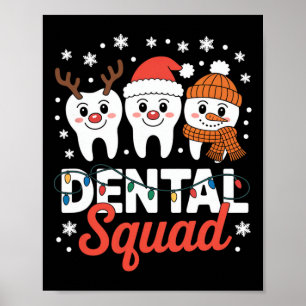 Weihnachts-Zahnarzt-Team Dental-Lab-Hygienikerin Poster