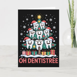 Weihnachts-Zahnarzt-Team Oh Dentistree  Karte