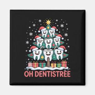 Weihnachts-Zahnarzt-Team Oh Dentistree Magnet