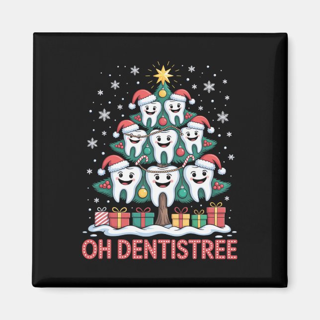 Weihnachts-Zahnarzt-Team Oh Dentistree Magnet (Vorne)