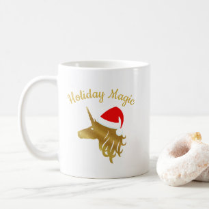 Weihnachts-Zauber-Einhorn-Weihnachtsbecher in Rot Kaffeetasse