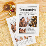Weihnachts-Zeitungsjahr im 7. Foto Feiertagskarte<br><div class="desc">Lesen Sie alles darüber! Mit dieser Weihnachtskarte im Stil einer Zeitung verwandeln Sie Ihre Urlaubskarte in einen charmanten Sake! An der Vorderseite sehen Sie Ihre Stadt und das Jahr oben, gefolgt von "The Christmas Post" in einem klassischen schwarzen Schriftart. Die Überschrift lautet "Breaking News: Christmas Joy on the Rise", mit...</div>