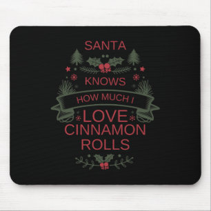 Weihnachts-Zimtbrötchen-Liebhaber-Shirt für Komfor Mousepad