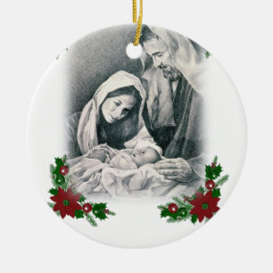 Weihnachts-Zirkel-Ornament, Jesus Christus Keramik Ornament
