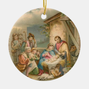 Weihnachts-Zirkel-Ornament, Jesus Christus Keramik Ornament