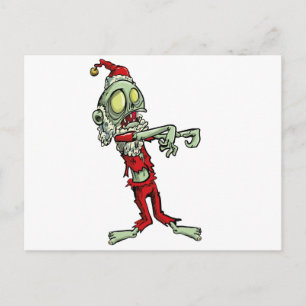 Weihnachts-Zombie-Santa-Claus Feiertagspostkarte