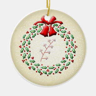 Weihnachts-Zuckerkuchen-Kranz-Ornament Keramik Ornament