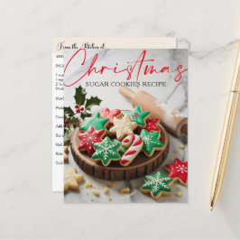 Weihnachts-Zuckerkuchen-Rezeptkarte