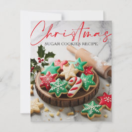 Weihnachts-Zuckerkuchen-Rezeptkarte