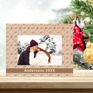 Weihnachts-Zuckerstangen & Geschenke Mustername 7x Geätzte Rahmen