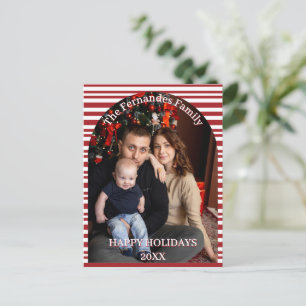 Weihnachts-Zuckerstangen-Streifen Custom Postkarte