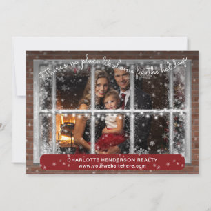 Weihnachts-Zuhause-Foto Business Holiday Cards Feiertagskarte