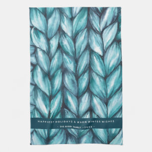 Weihnachts-Zwiebelblau Geschirrtuch