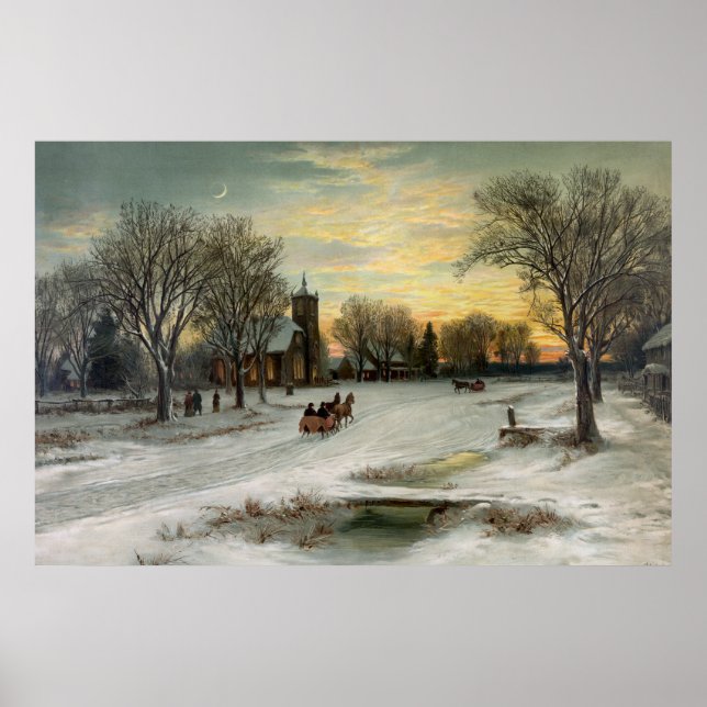 Weihnachtsabend Archivierungsqualität Poster (Vorne)