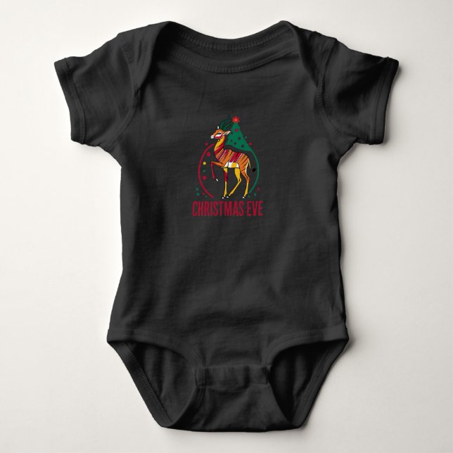 Weihnachtsabend Baby Strampler (Vorderseite)