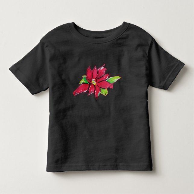Weihnachtsabend-Blume Kleinkind T-shirt (Vorderseite)