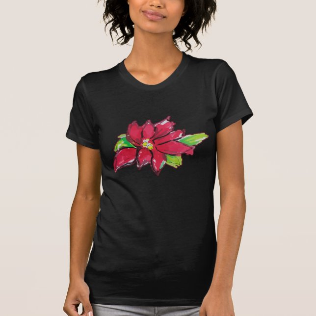 Weihnachtsabend-Blume T-Shirt (Vorderseite)
