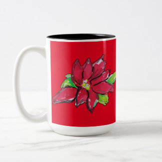 Weihnachtsabend-Blume Zweifarbige Tasse