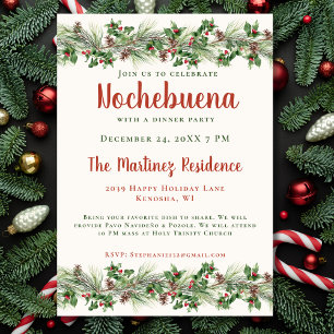Weihnachtsabend botanisch mexikanisch Nochebuena Einladung