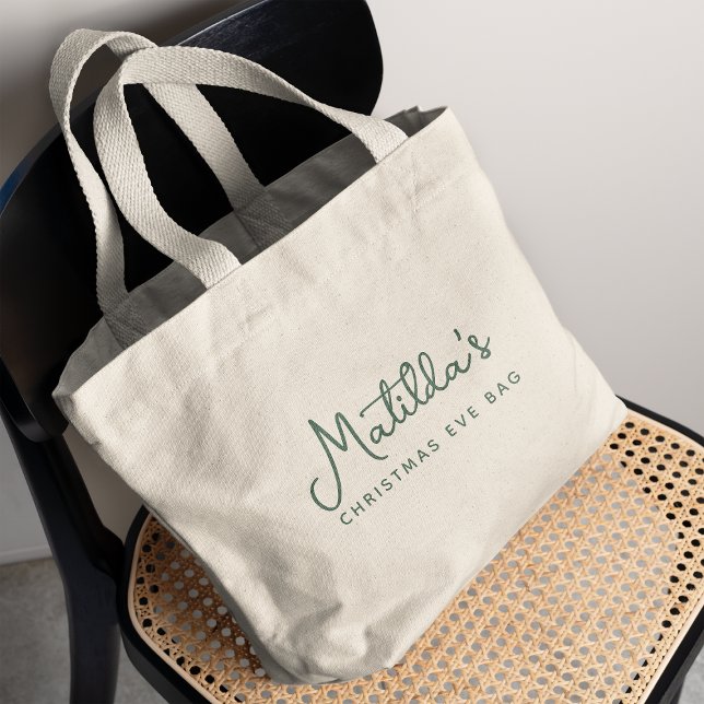 Weihnachtsabend Feiertag Grün Jumbo Stoffbeutel (Stylish holiday tote bag created for cheerful, practical, and personal Christmas celebrations)