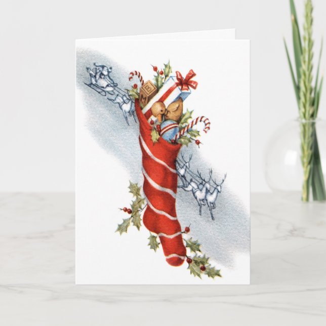 Weihnachtsabend Feiertagskarte (Vorderseite)