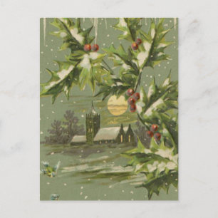 Weihnachtsabend Feiertagspostkarte