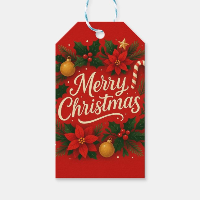 Weihnachtsabend-Geschenkkarten  Geschenkanhänger (Vorderseite)