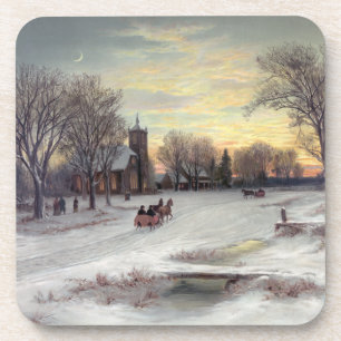 Weihnachtsabend Getränkeuntersetzer