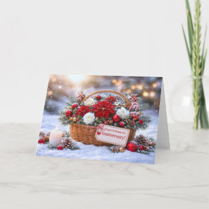 Weihnachtsabend Hochzeitstag Schöner Strauß Karte