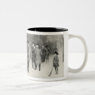 Weihnachtsabend in der Tasse der Kolonialzeit
